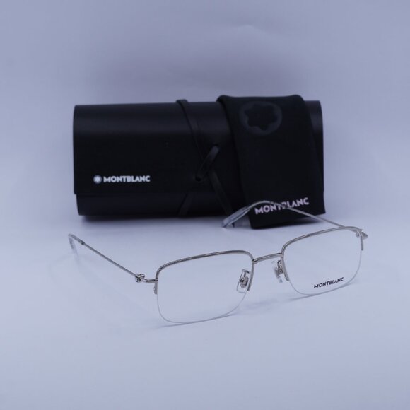 Montblanc MB0084OK 004 Rectangle Eyeglasses 55mm – Dark Ruthenium - Picture 6 of 10